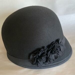 Nine West Black Wool Bucket Hat